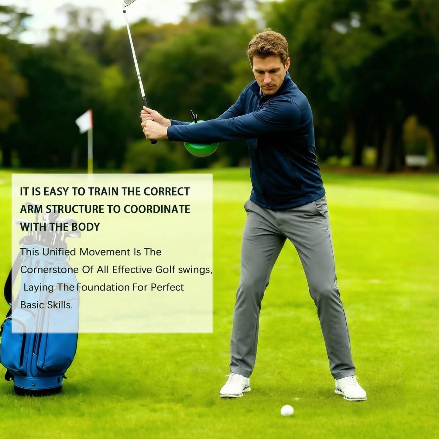 The Connector Golf Training Aid, Golf Swing Trainer for Posture Correction Practice, Golf Swing Training Aid, Golf Training Aids Helps Train Proper Swing Mechanics, Arm Structure
