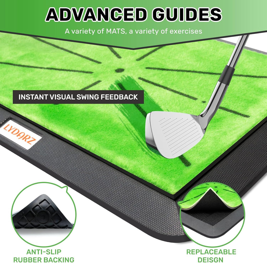 Golf Mat, Gmus-Golfmat, Foldable, Indoor/Outdoor, Replaceable Impact Mat, Green, Rubber