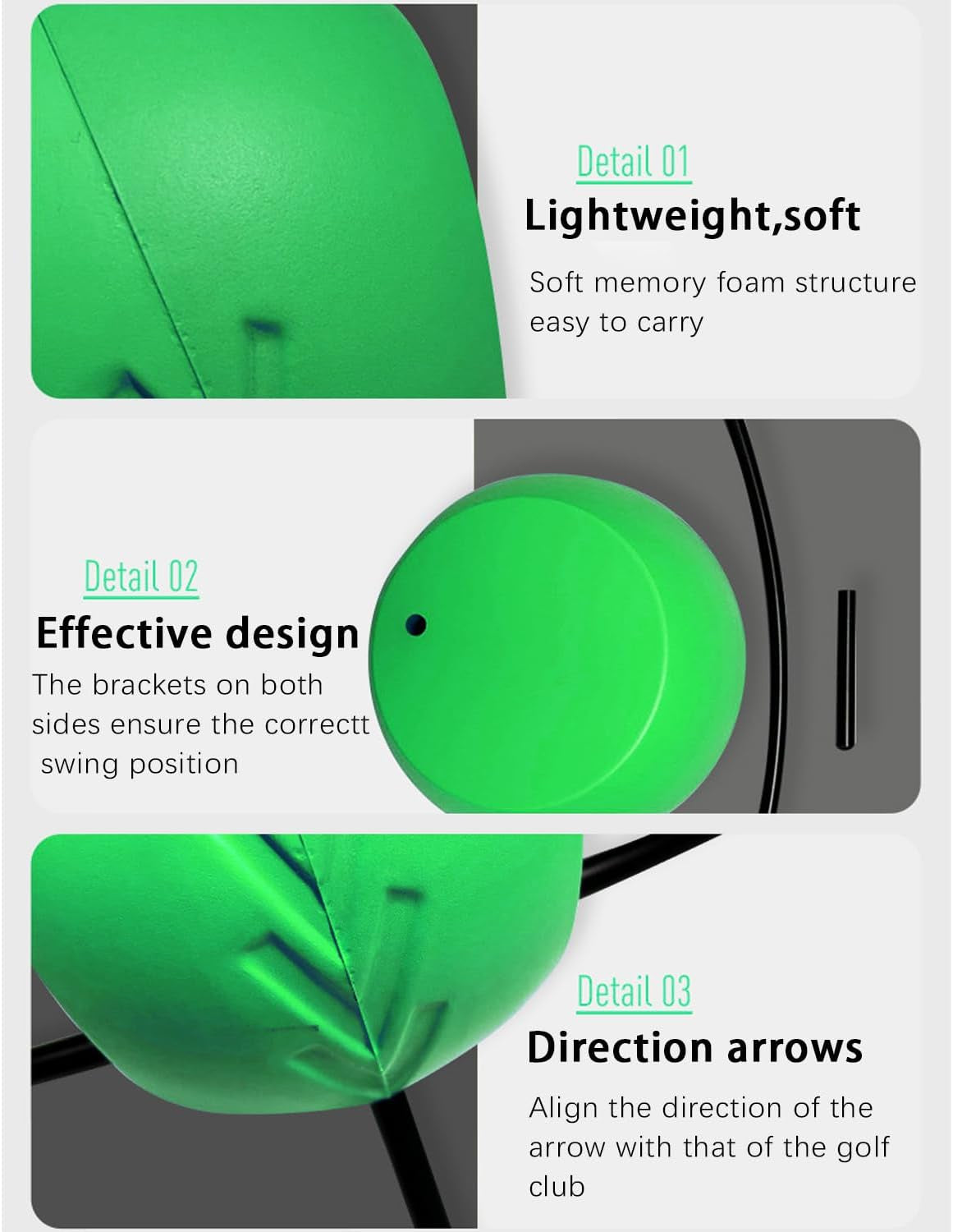 The Connector Golf Training Aid, Golf Swing Trainer for Posture Correction Practice, Golf Swing Training Aid, Golf Training Aids Helps Train Proper Swing Mechanics, Arm Structure
