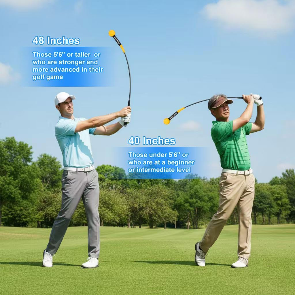 Golf Swing Trainer Aid - Golf Training Aid with Golf Grip Trainer Golf Training Equipment Power Flex Golf Swing Training Aid for Strength,Balance, and Tempo Golf Swing Speed Trainer