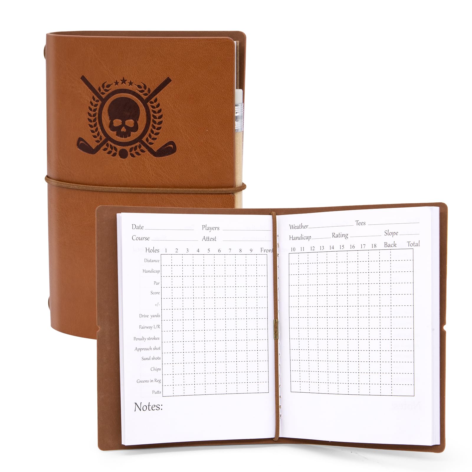 LeatherBound Golf Scorekeeper with Pencil
