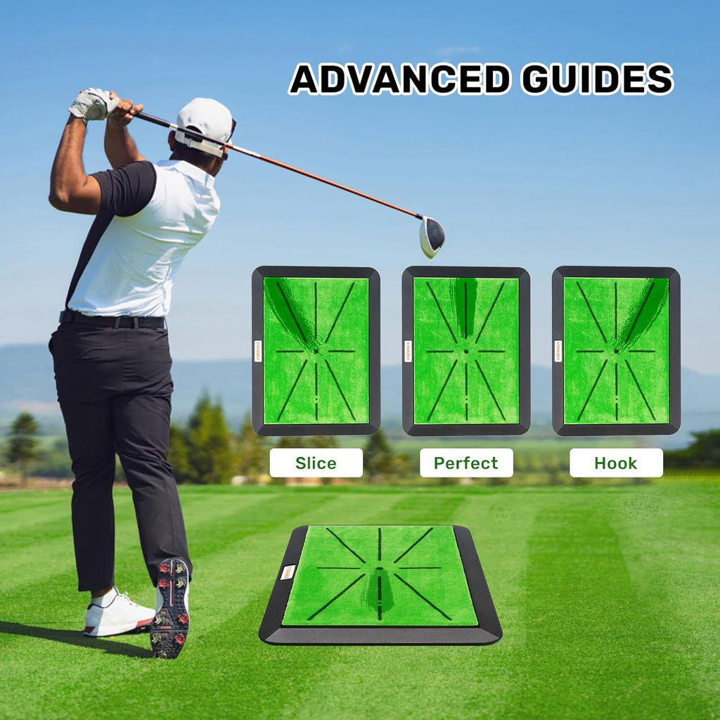 Golf Mat, Gmus-Golfmat, Foldable, Indoor/Outdoor, Replaceable Impact Mat, Green, Rubber