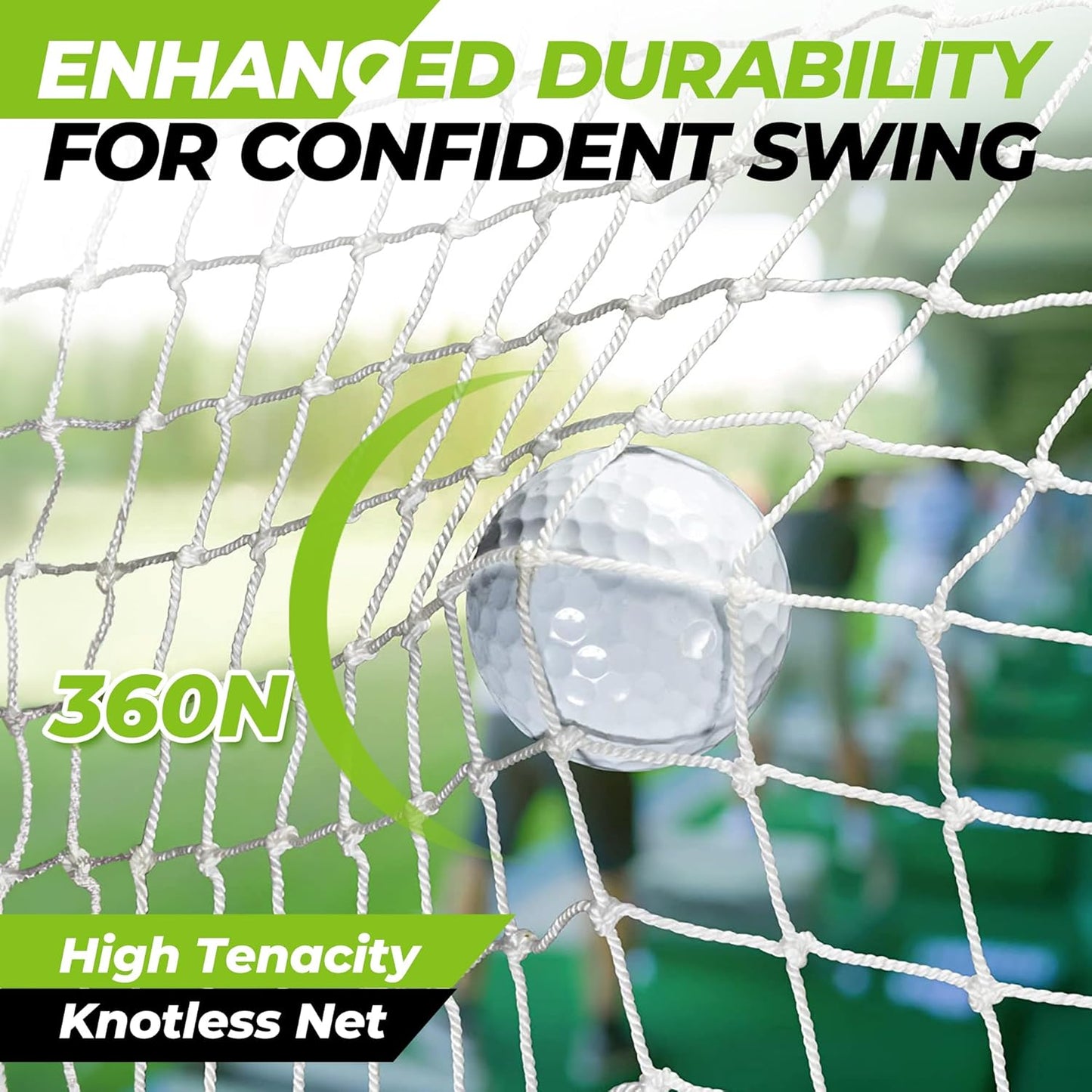 Golf Net, 10X7Ft All in 1 Golf Practice Net with XL Tri-Turf Golf Mat, Impact Target, 10 Golf Balls, 7 Golf Tees, 2 Rubber Golf Tees, Carry Bag, Golf Net for Backyard Driving Chipping Indoor