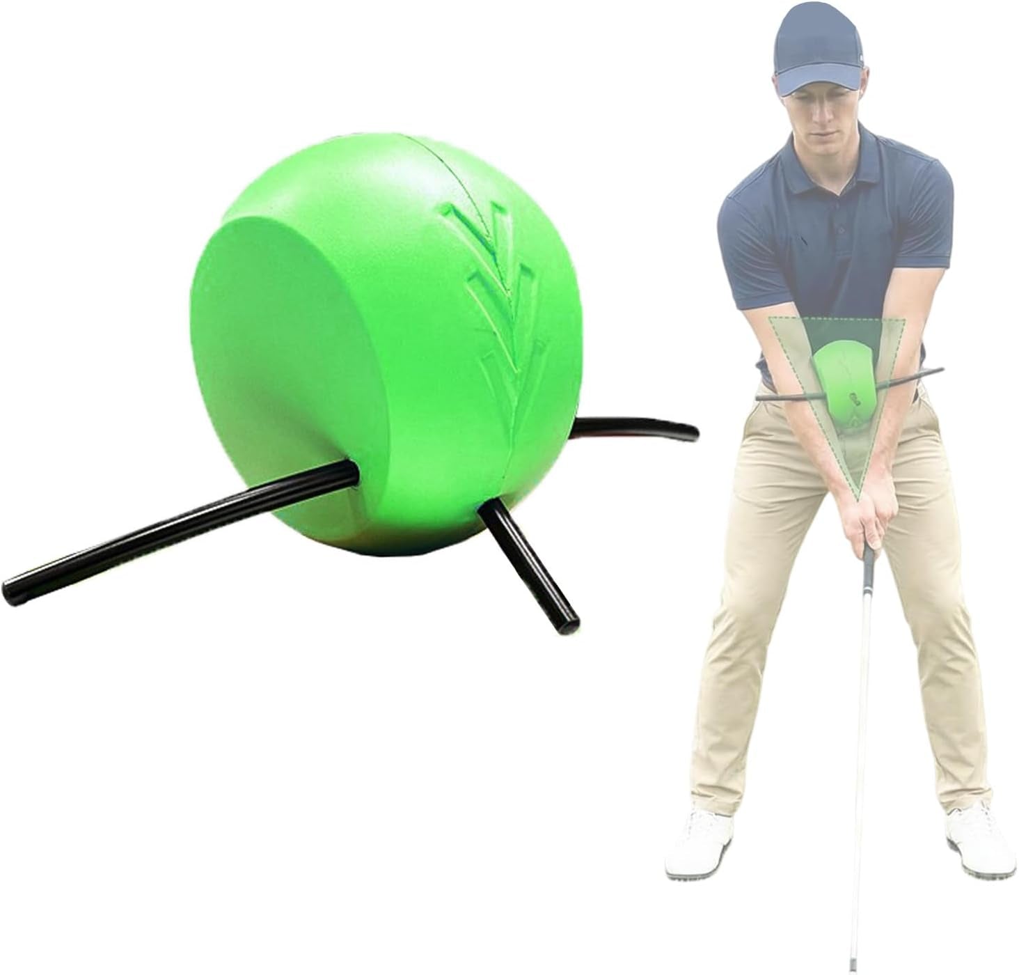 The Connector Golf Training Aid, Golf Swing Trainer for Posture Correction Practice, Golf Swing Training Aid, Golf Training Aids Helps Train Proper Swing Mechanics, Arm Structure