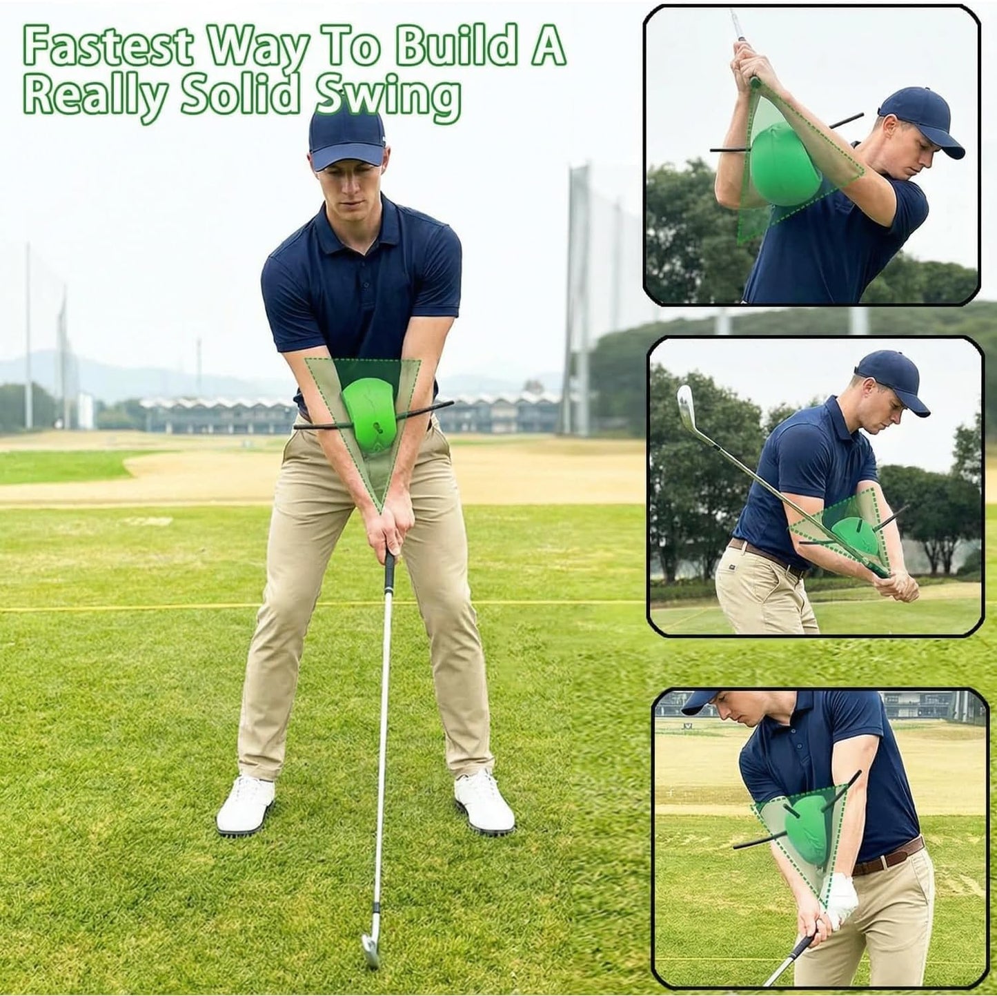 The Connector Golf Training Aid, Golf Swing Trainer for Posture Correction Practice, Golf Swing Training Aid, Golf Training Aids Helps Train Proper Swing Mechanics, Arm Structure